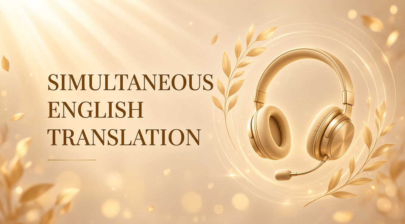 English translation during the church service